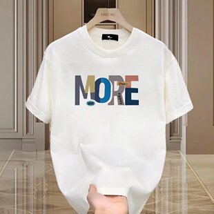 正肩短袖250g重磅新款纯棉T恤悟空有货男女款夏季ins潮牌字母印花