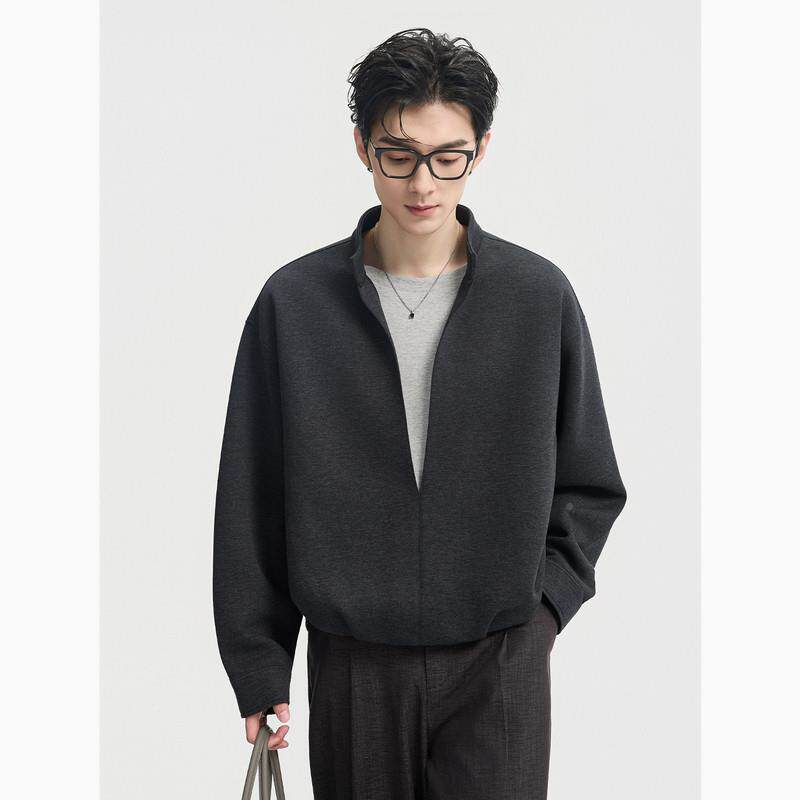 伯爵长尔卓2春秋季假6两件V领套头卫衣N611008袖男士立领设计感打