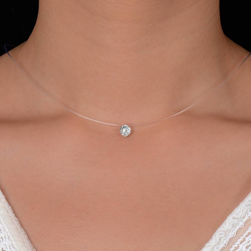 速发Faion Cubic Zirconia Pendant Item Invisible Fi Line Chok