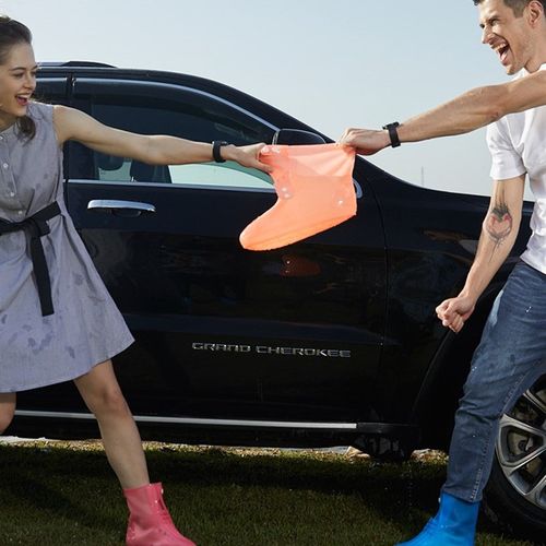 极速硅胶c男孩上外面的鞋子水塑料短筒漂亮防水套在雨鞋雨靴女童