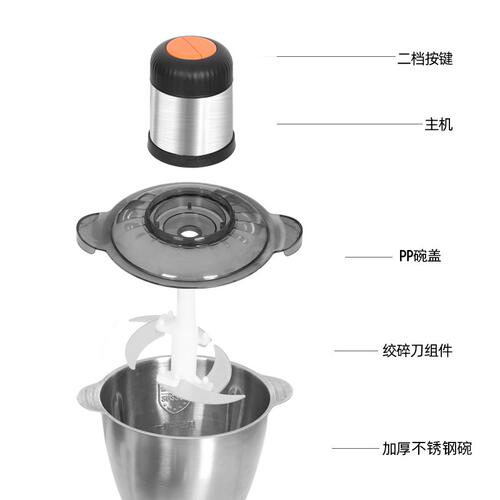 新品辰泊尔纯铜绞肉机家用v电动小型搅拌料理绞馅多功能不锈钢大