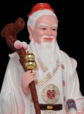 新品汉白玉月老像桃花运月下老人柴道煌红N喜神媒神牵线供奉神像