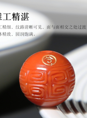 新品保山南红e回纹圆珠玛瑙散隔珠腰顶珠猴头金刚菩提文玩手串diy