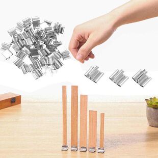 Wood Wick 极速50Pcs Elegant Durable MetYal Base Simple Wicks