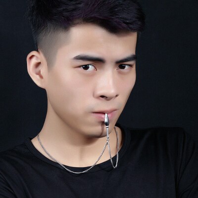 极速Mens Cool Titanium Svteel Spearhead Long Necklace Hip H