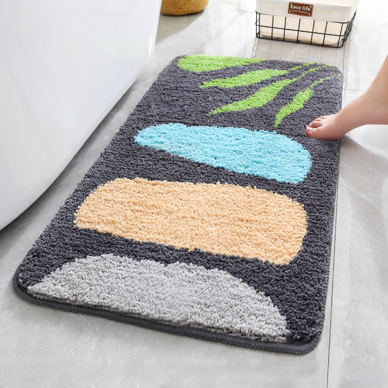 极速Bathroomg door absorbent floor mat household hand washin