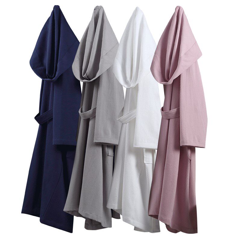 新品纯棉浴袍酒店同款吸水速干情侣E春秋通用睡袍女男士四季款成