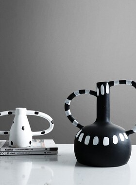 新品新中式摆件高端样板房创意客厅酒柜博M古架禅意异形花瓶花器