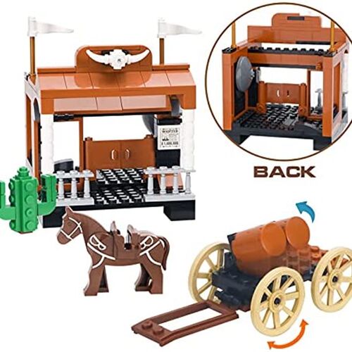 极速3in1 Train Holrse Carriage Building Kit  Horse Stable an