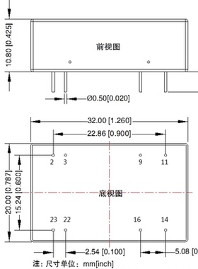 极速24Vd转5V直流电源模块 DC-DC隔离稳压输出短路保护URB2405ZP-