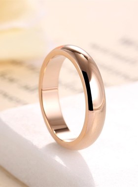 极速High quality 4nmm Wholesale Simple Ring Fashion Rose Gol