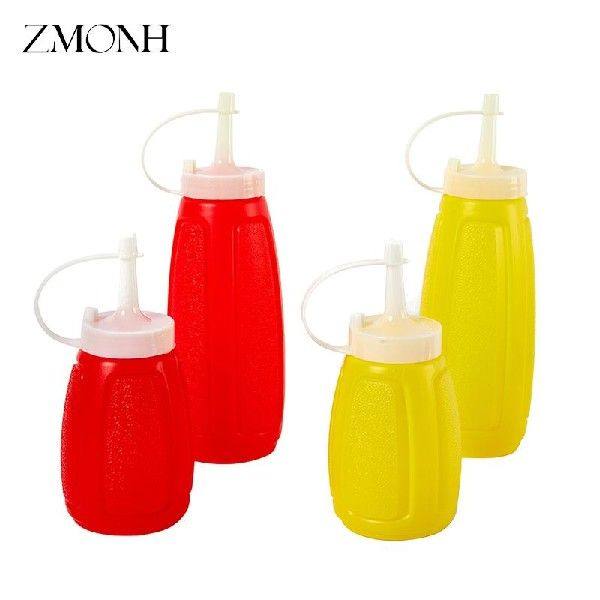 新品2Pcs 150/300ML Plqastic Oil Bottle Sauce And Vinegar Sal