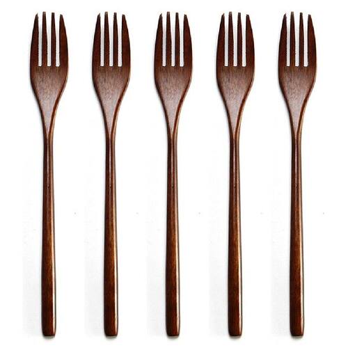 极速5pcs Japanese pFlatware Dinner Dinnerware Wooden
