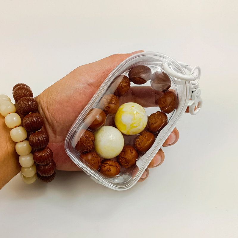 新品文玩收纳包手串收纳r透明小包核桃防尘收纳袋便携文玩防潮收