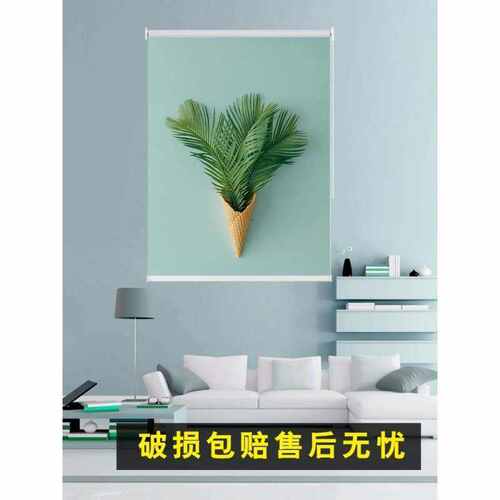 极速办公室遮阳遮l光隔热窗帘卧室阳台卷拉式厕所卫生间上下升降