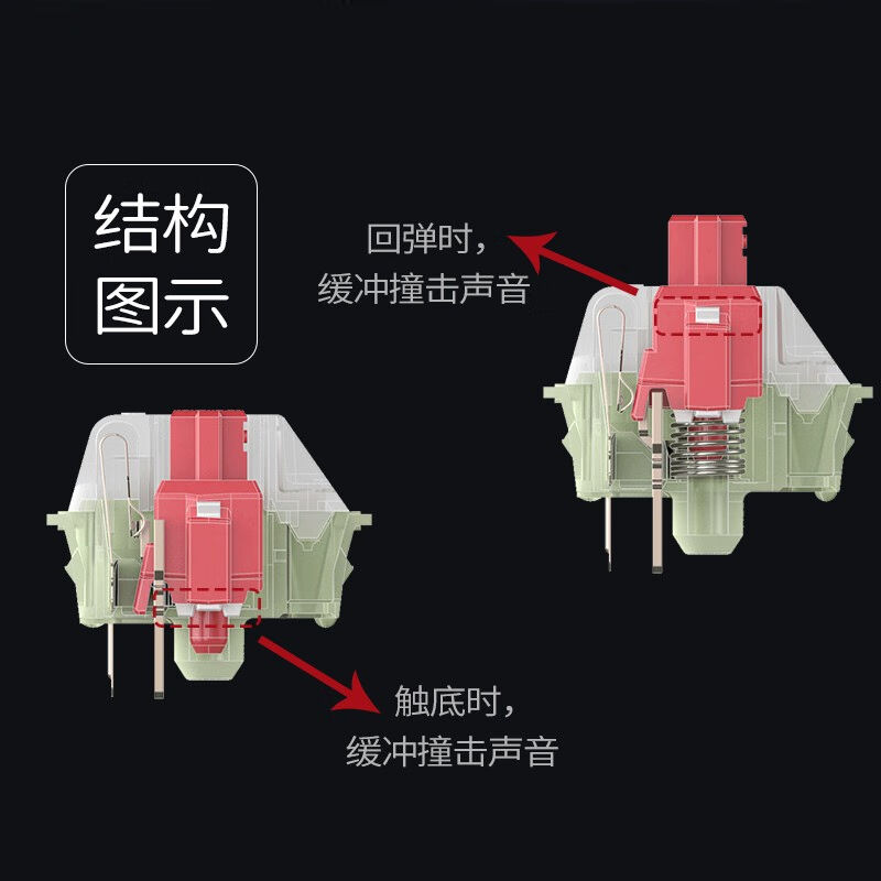 新品DoubleShellr静音无线蓝牙机械键盘樱桃静音红轴游戏电脑办公