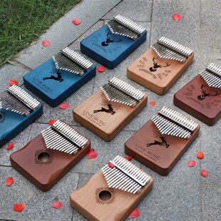 新品 Piano Finger music Thumb Mahogany Kalimba Key WoodenH