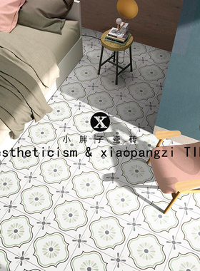 极速绿色花砖花片砖30p0x300厨房卫生间阳台墙砖地砖防滑入户花园