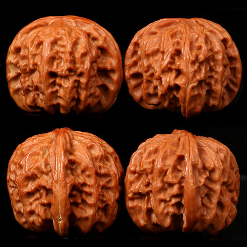 极速文玩核桃高抛白狮子头核桃边宽40mm41mm机刷打底Z抛光盘玩