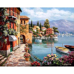 极速Landscape Painting By Numbers Paint Color NSumber Wall D