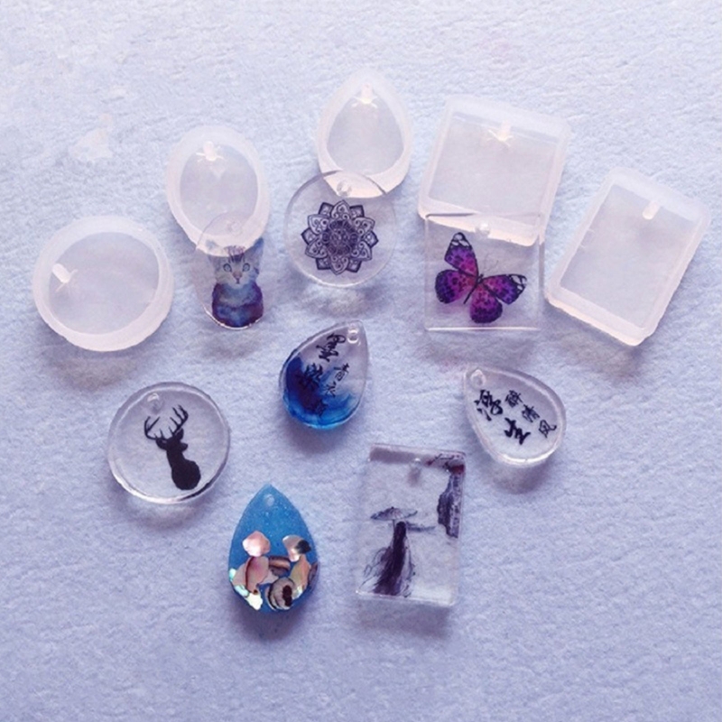 极速20Pcs/Set DIY Keychain Pendant Casting SilRicone Mould K