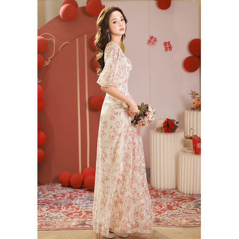 极速大码敬酒服女新娘o结婚订婚领证回门胖mm加肥遮肉显瘦宴会晚