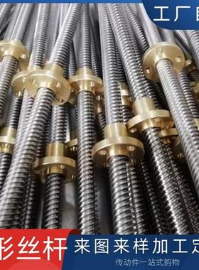极速不锈钢梯形丝杆t型丝杆粗牙丝杠梯形螺杆方扣牙条tr16tY20t30