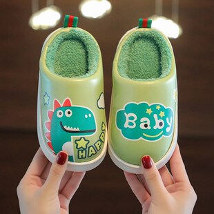 极速儿童棉拖鞋20l23新款男女宝宝小孩冬天季中大防滑室内卡通可