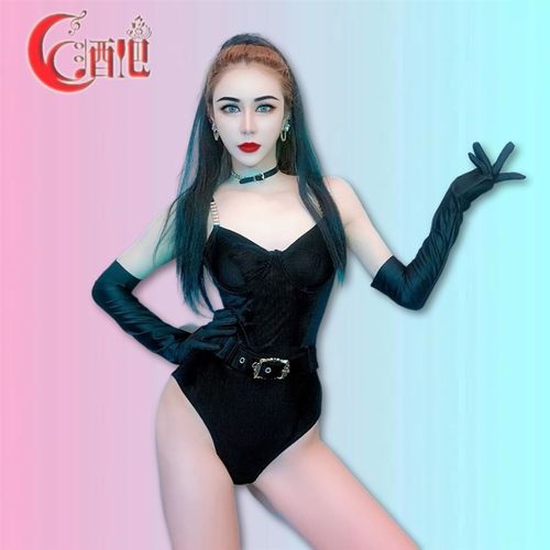 极速新款酒吧GOGO服装女领舞性感DS演出服欧O美dj大气歌手复古黑