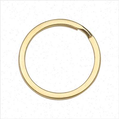 新品Pure copper key ring double layer fJlat key ring simple