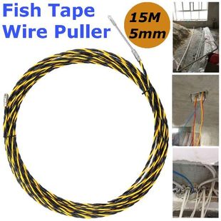 极速15M 5mm Spiral Cable Puller CConduit Snake Cable Rodder
