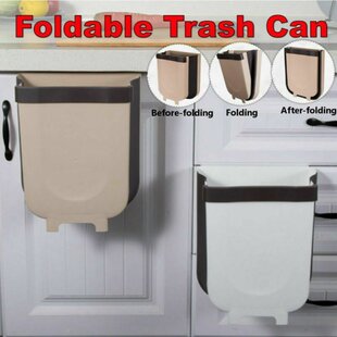 极速Foldable Waste Bin Kitchezn Cabinet Door Hanging Trash B