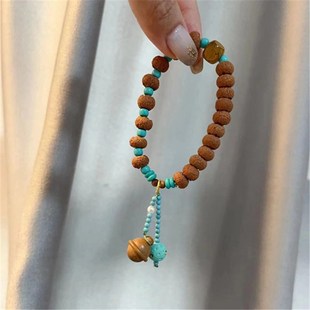 极速莲花金刚手串搭配陨石钻珠 桃木铃铛 骆驼O骨老型 TY1181