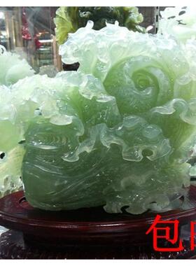 极速岫岩玉石白菜玉器摆件装A饰岫玉玉石原石家居摆设饰品包邮