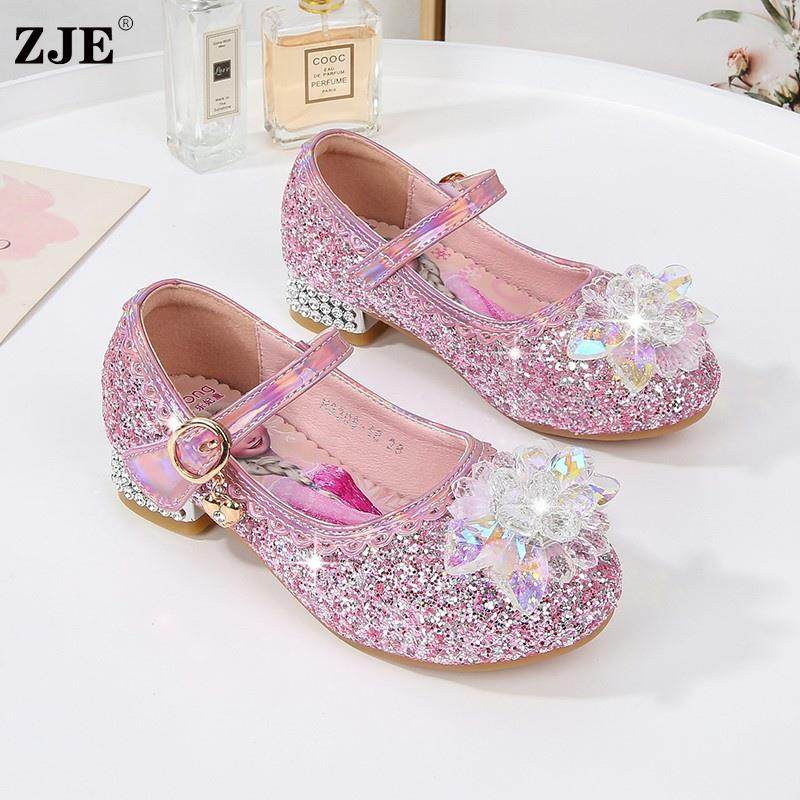 极速女LSA童软水晶鞋雪奇缘爱莎公主季鞋2K冰022春小女孩艾莎底儿