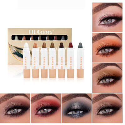 极速Mrettick 7 Colors Eyeshadow StEick Set Metallic Eyeshado