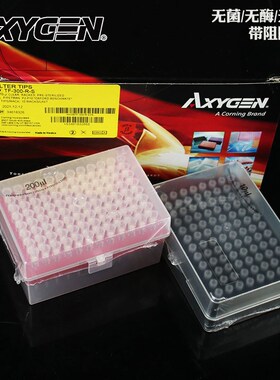 新品Axygen 爱k思进 移液器吸头带滤芯 10/20/100/200ul黄吸头100