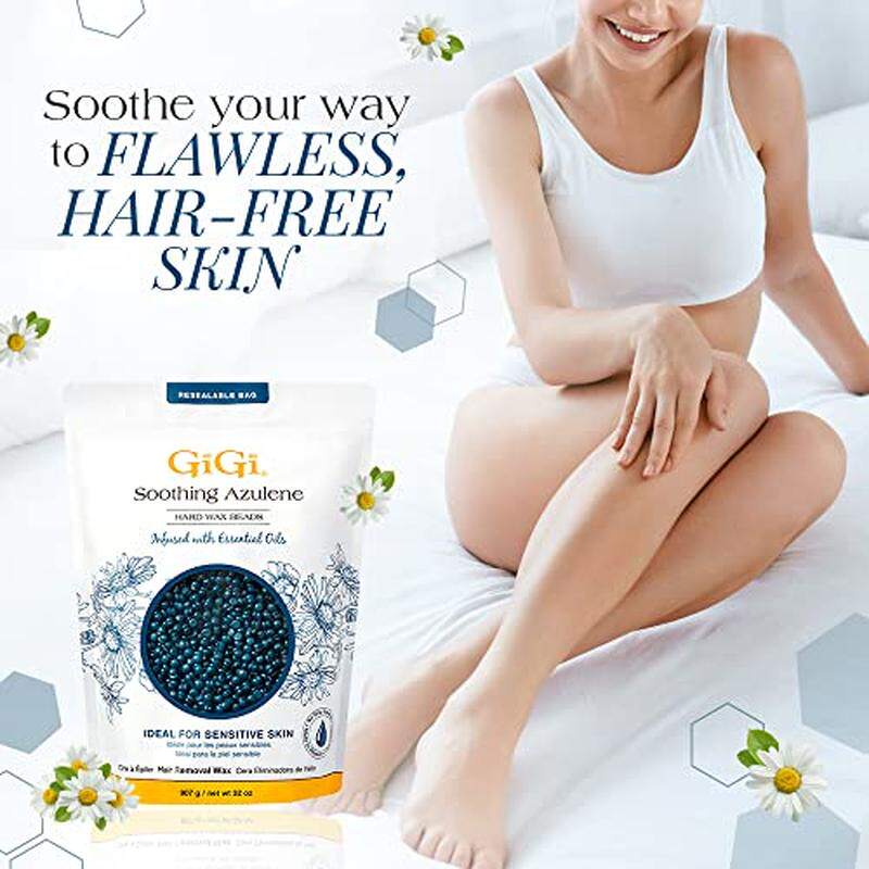 新品GiGi Hard Wax Beads  Soothing Azulene HaiPr Removal Wax