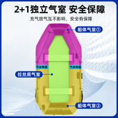 极速加厚皮划艇充气船钓鱼船橡皮艇冲锋舟硬底Q耐磨折叠专业路亚
