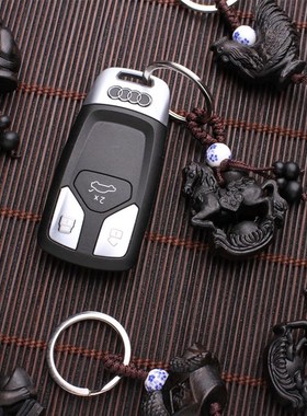 极速黑檀木雕刻十二生肖吊坠属鼠牛虎兔龙蛇马Q羊猴鸡狗猪钥匙扣