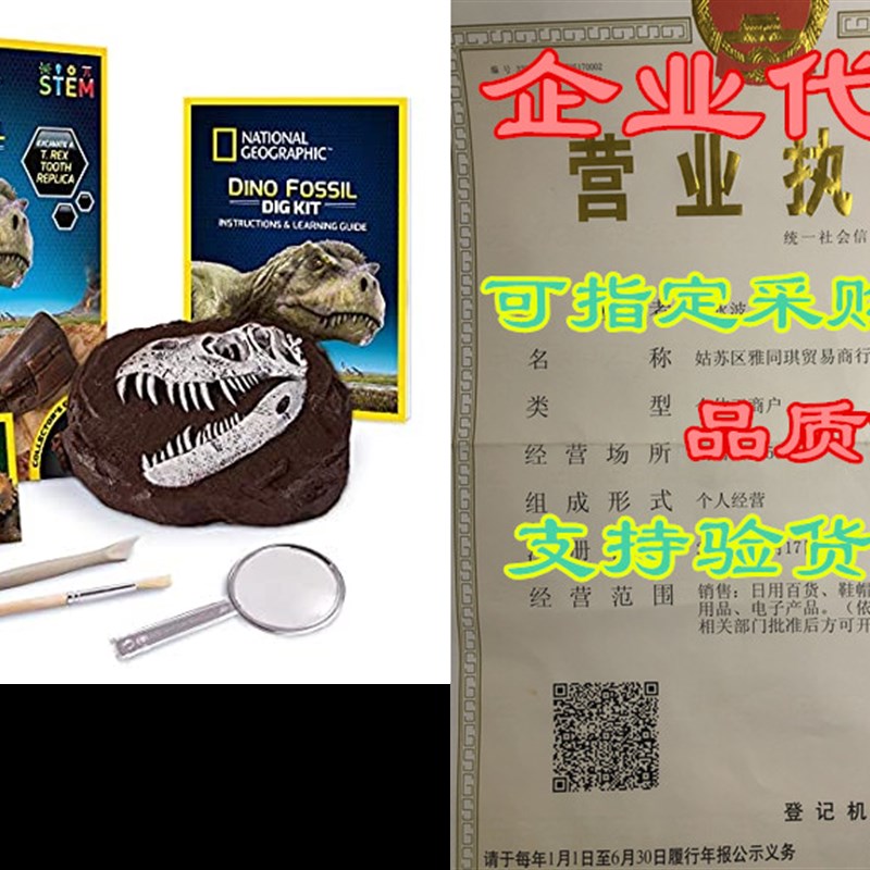 极速NATIONAL GEOGRAPHIC Dino Fossil Dig Kit P- Dig Up a T.Re