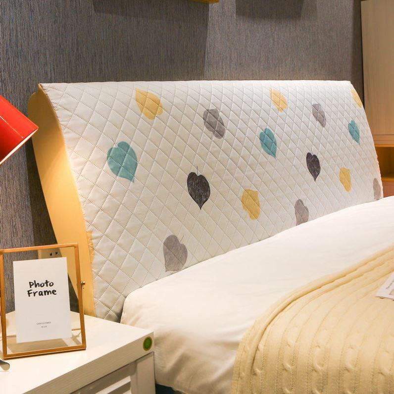 极速布艺全包床头罩头套北欧床头保护罩软K包实木床靠防尘罩夹棉