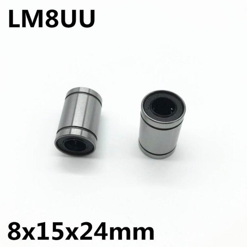 极速100pcs LM8UU ball bearing inner diameter 8Rx15x24mm guid