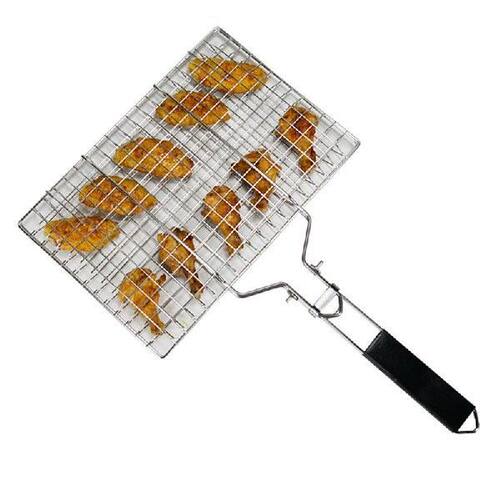 新品Iron Wire Barbecuer Grilling Basket BBQ Net With Handle