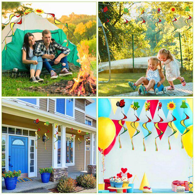 新品6pcs Hot Selling Rainbow Foldable HanLging Spinner Home