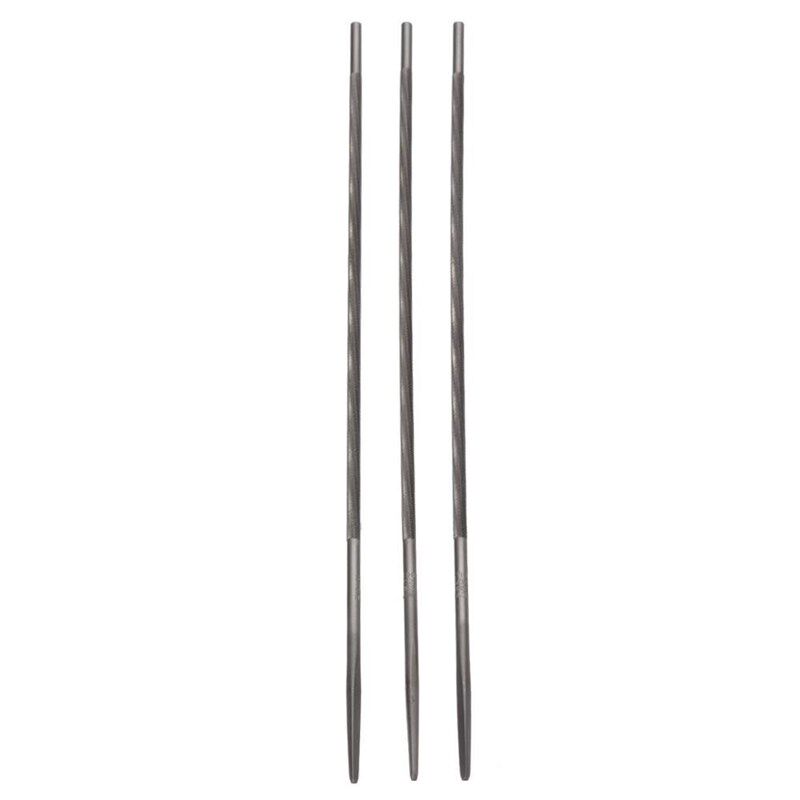 新品3Pcs 4mm Chain Saw Files RoBund Chainsaw Sharpening File