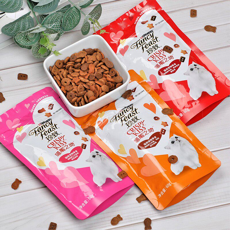新品珍致猫零食喵脆之吻猫饼干60g磨牙洁齿营R养小零食宠物猫咪夹图片