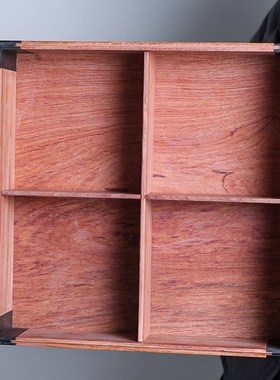 极速紫光檀巴西花梨n木干果盘果盘实木干果盒糖果盒新中式客厅水