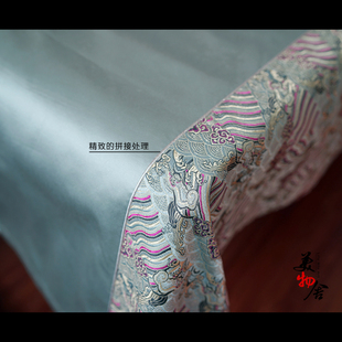 极速美物舍高端别墅o样板间书桌布台布新中式盖布新古典绣花桌布