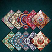 Sticker 极速Colorful Kitch Style Tile Geometric abstrazction